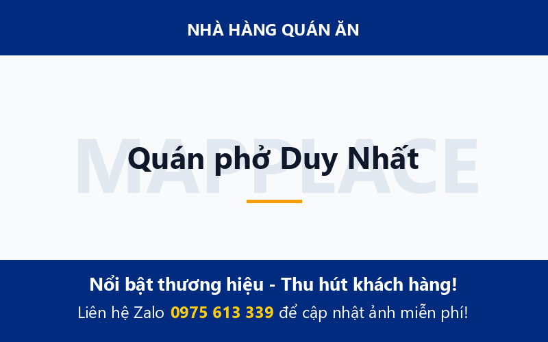 Quán phở Duy Nhất
