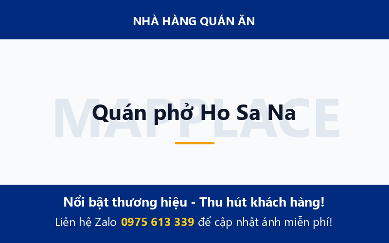 Quán phở Ho Sa Na