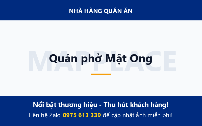 Quán phở Mật Ong