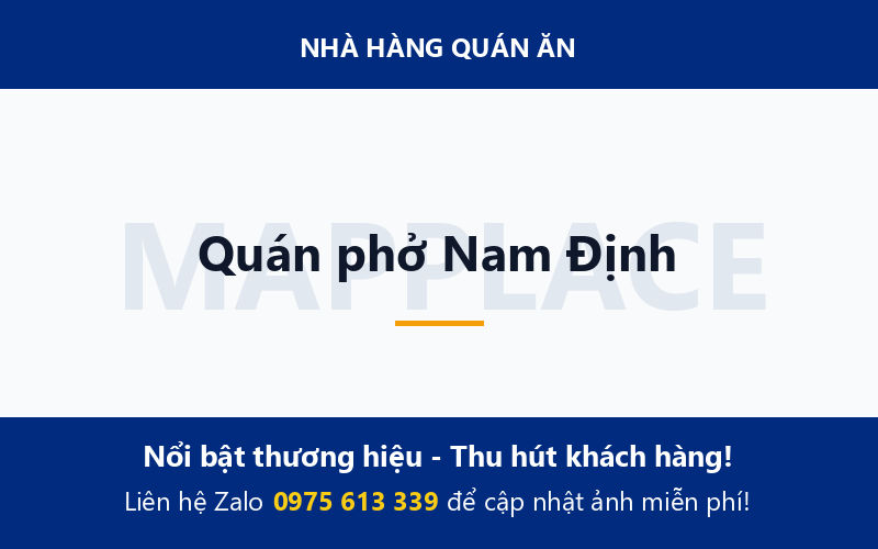 Quán phở Nam Định