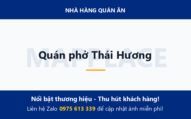 Quán phở Thái Hương