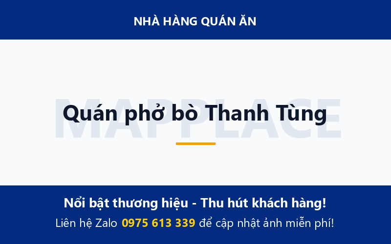 Quán phở bò Thanh Tùng
