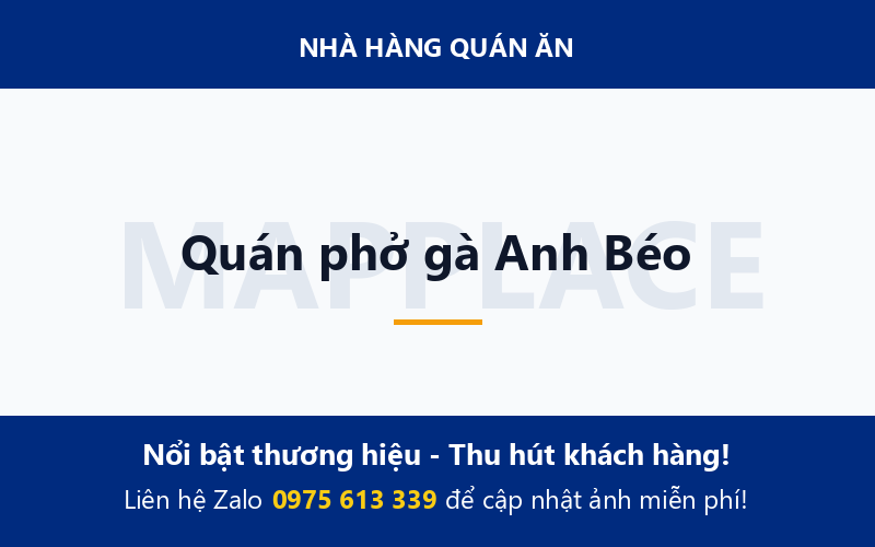 Quán phở gà Anh Béo