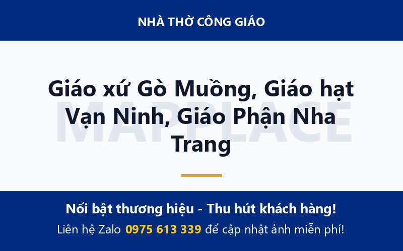 Giáo xứ Gò Muồng, Giáo hạt Vạn Ninh, Giáo Phận Nha Trang