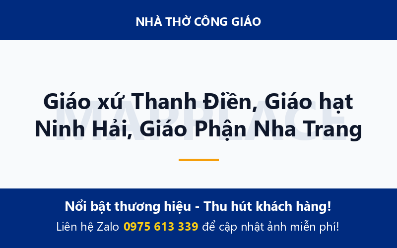 Giáo xứ Thanh Điền, Giáo hạt Ninh Hải, Giáo Phận Nha Trang