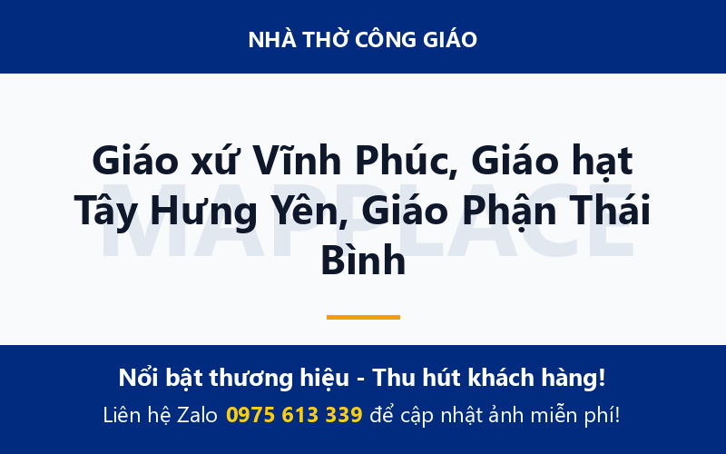 Giáo xứ Vĩnh Phúc, Giáo hạt Tây Hưng Yên, Giáo Phận Thái Bình