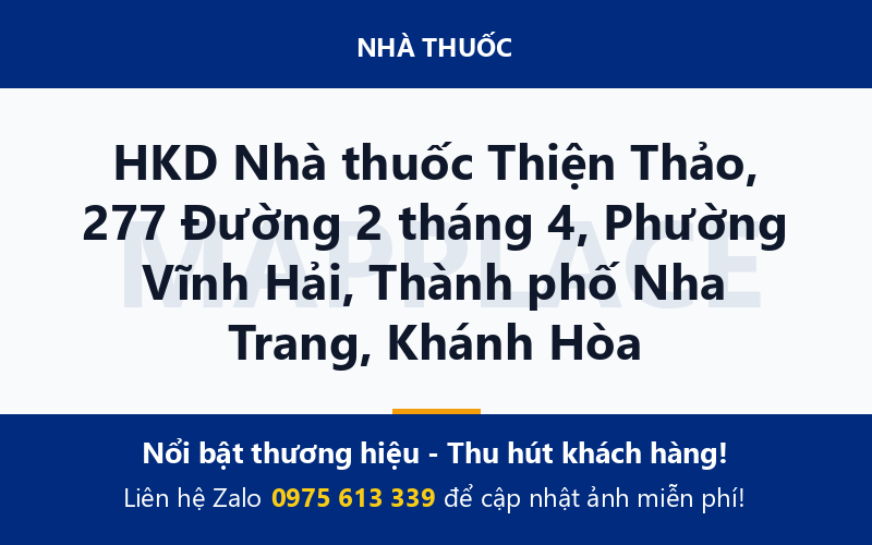 HKD Nhà thuốc Thiện Thảo, 277 Đường 2 tháng 4, Phường Vĩnh Hải, Thành phố Nha Trang, Khánh Hòa