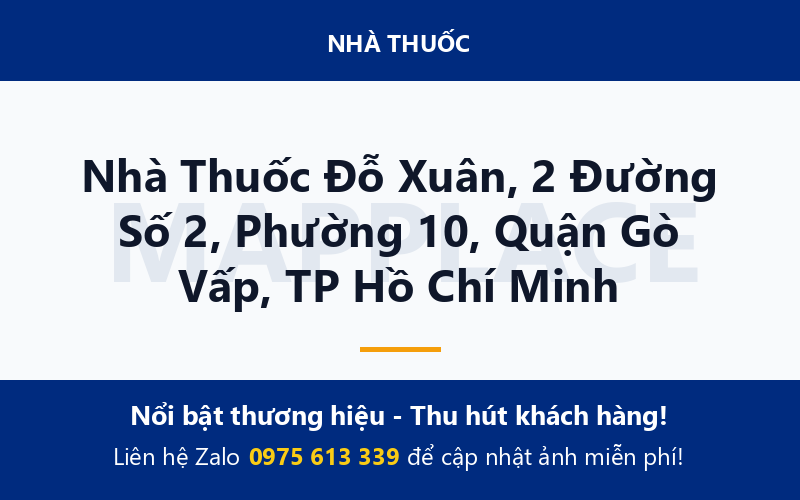 Nhà Thuốc Đỗ Xuân, 2 Đường Số 2, Phường 10, Quận Gò Vấp, TP Hồ Chí Minh