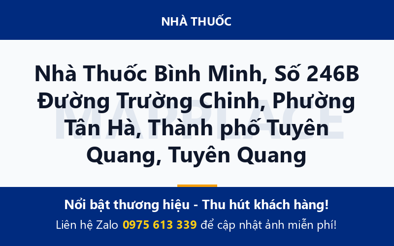 Nhà Thuốc Bình Minh, Số 246B Đường Trường Chinh, Phường Tân Hà, Thành phố Tuyên Quang, Tuyên Quang