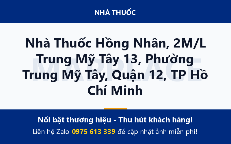 Nhà Thuốc Hồng Nhân, 2M/L Trung Mỹ Tây 13, Phường Trung Mỹ Tây, Quận 12, TP Hồ Chí Minh