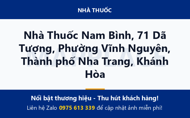 Nhà Thuốc Nam Bình, 71 Dã Tượng, Phường Vĩnh Nguyên, Thành phố Nha Trang, Khánh Hòa