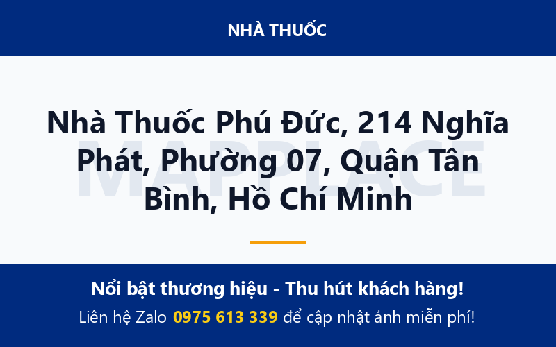 Nhà Thuốc Phú Đức, 214 Nghĩa Phát, Phường 07, Quận Tân Bình, Hồ Chí Minh