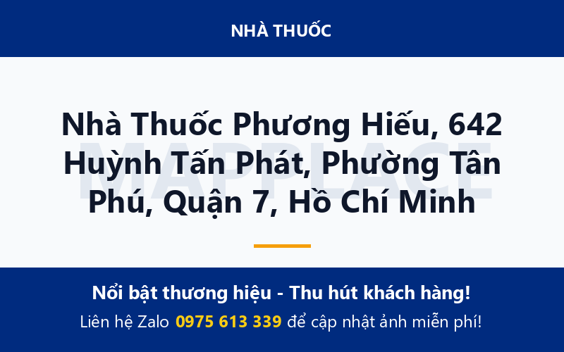 Nhà Thuốc Phương Hiếu, 642 Huỳnh Tấn Phát, Phường Tân Phú, Quận 7, Hồ Chí Minh