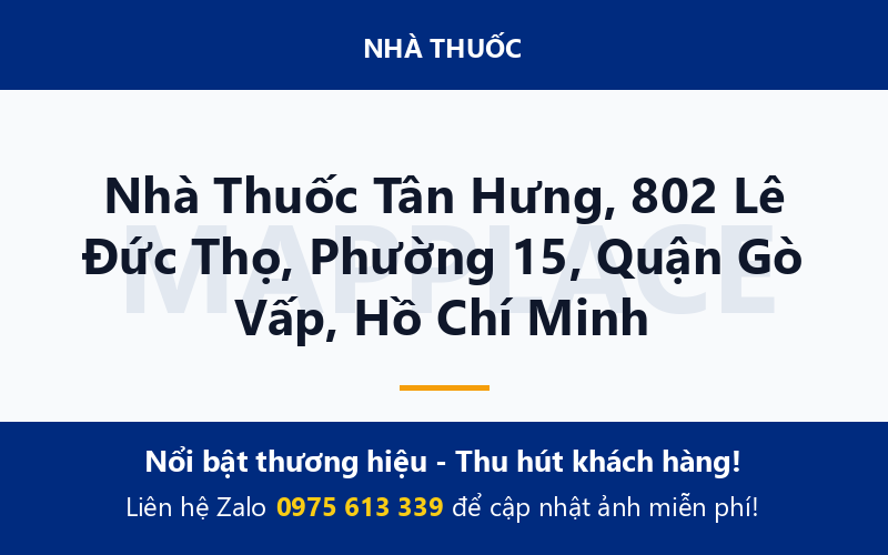 Nhà Thuốc Tân Hưng, 802 Lê Đức Thọ, Phường 15, Quận Gò Vấp, Hồ Chí Minh