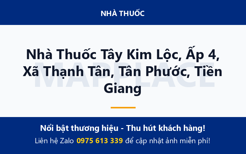 Nhà Thuốc Tây Kim Lộc, Ấp 4, Xã Thạnh Tân, Tân Phước, Tiền Giang