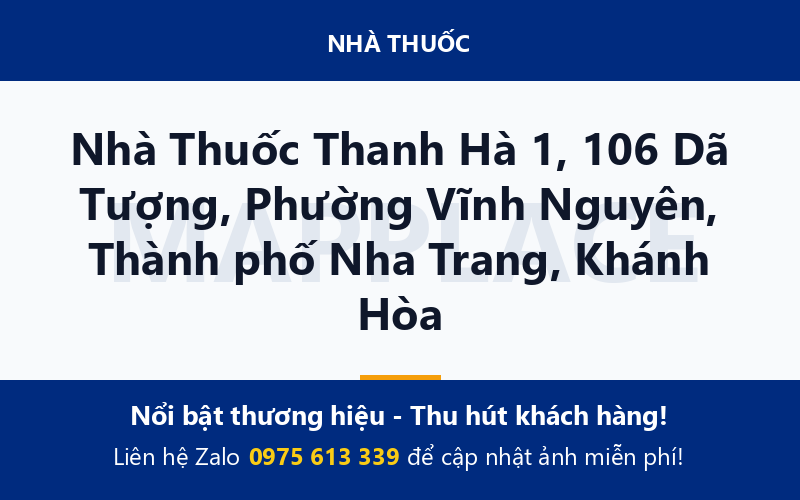 Nhà Thuốc Thanh Hà 1, 106 Dã Tượng, Phường Vĩnh Nguyên, Thành phố Nha Trang, Khánh Hòa