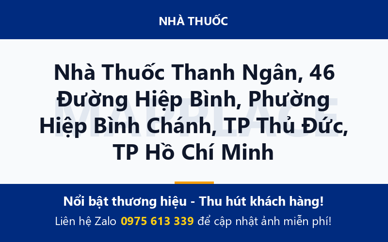 Nhà Thuốc Thanh Ngân, 46 Đường Hiệp Bình, Phường Hiệp Bình Chánh, TP Thủ Đức, TP Hồ Chí Minh