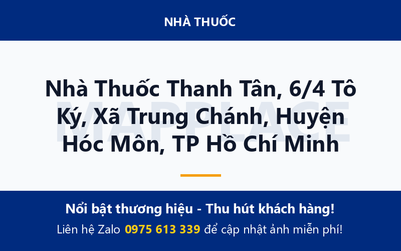 Nhà Thuốc Thanh Tân, 6/4 Tô Ký, Xã Trung Chánh, Huyện Hóc Môn, TP Hồ Chí Minh