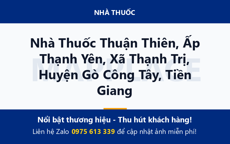 Nhà Thuốc Thuận Thiên, Ấp Thạnh Yên, Xã Thạnh Trị, Huyện Gò Công Tây, Tiền Giang