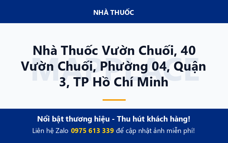Nhà Thuốc Vườn Chuối, 40 Vườn Chuối, Phường 04, Quận 3, TP Hồ Chí Minh