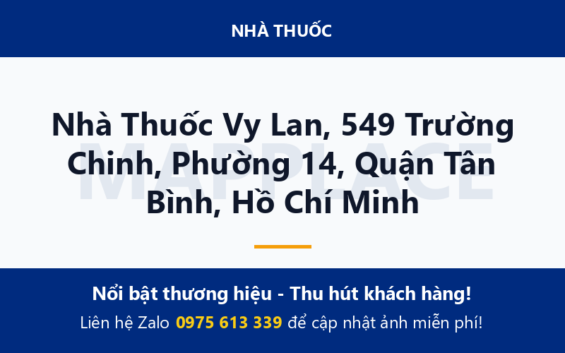 Nhà Thuốc Vy Lan, 549 Trường Chinh, Phường 14, Quận Tân Bình, Hồ Chí Minh