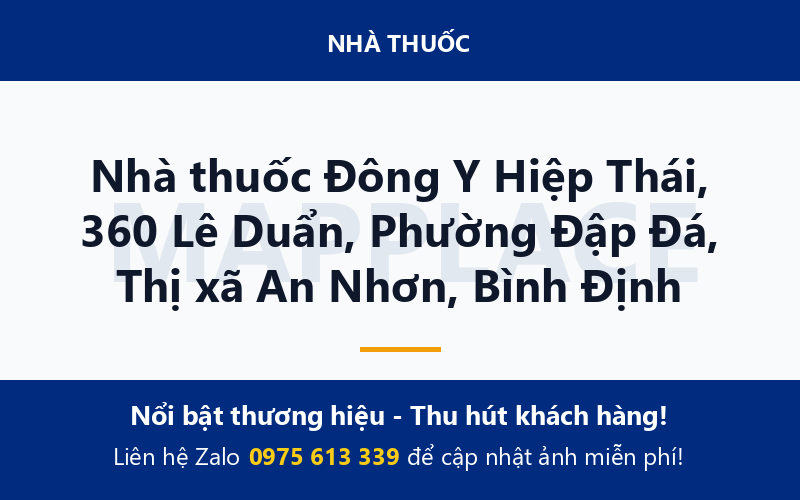 Nhà thuốc Đông Y Hiệp Thái, 360 Lê Duẩn, Phường Đập Đá, Thị xã An Nhơn, Bình Định