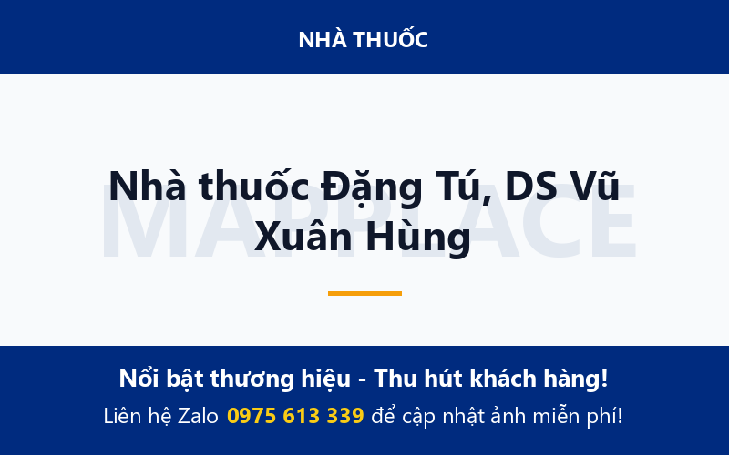 Nhà thuốc Đặng Tú, DS Vũ Xuân Hùng