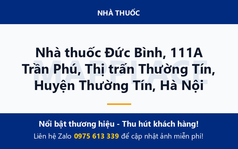 Nhà thuốc Đức Bình, 111A Trần Phú, Thị trấn Thường Tín, Huyện Thường Tín, Hà Nội