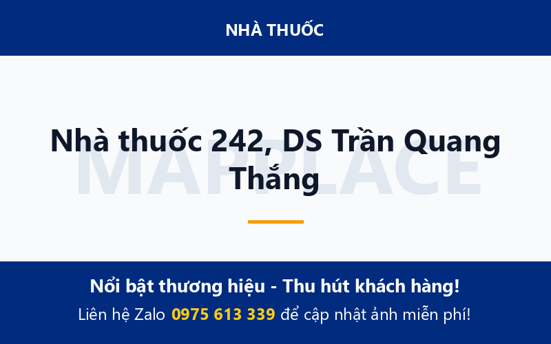 Nhà thuốc 242, DS Trần Quang Thắng