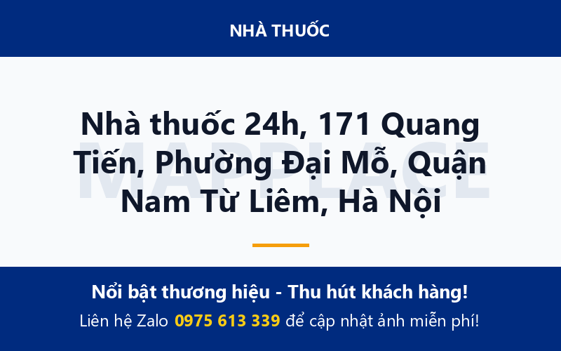 Nhà thuốc 24h, 171 Quang Tiến, Phường Đại Mỗ, Quận Nam Từ Liêm, Hà Nội