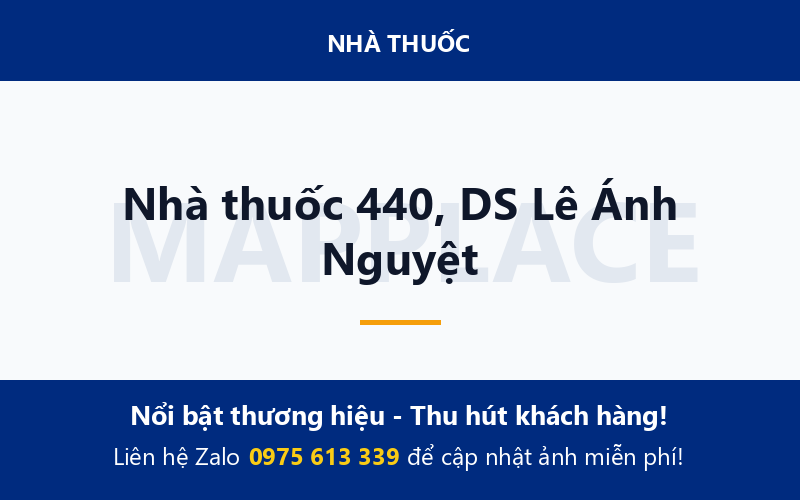 Nhà thuốc 440, DS Lê Ánh Nguyệt