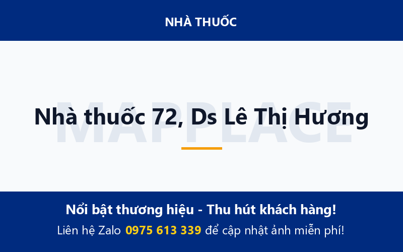 Nhà thuốc 72, Ds Lê Thị Hương