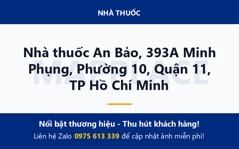 Nhà thuốc An Bảo, 393A Minh Phụng, Phường 10, Quận 11, TP Hồ Chí Minh