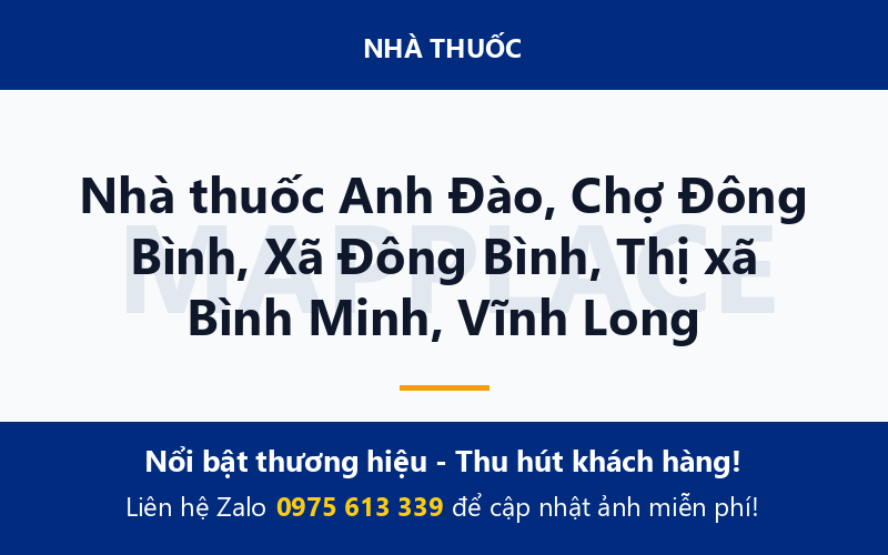 Nhà thuốc Anh Đào, Chợ Đông Bình, Xã Đông Bình, Thị xã Bình Minh, Vĩnh Long