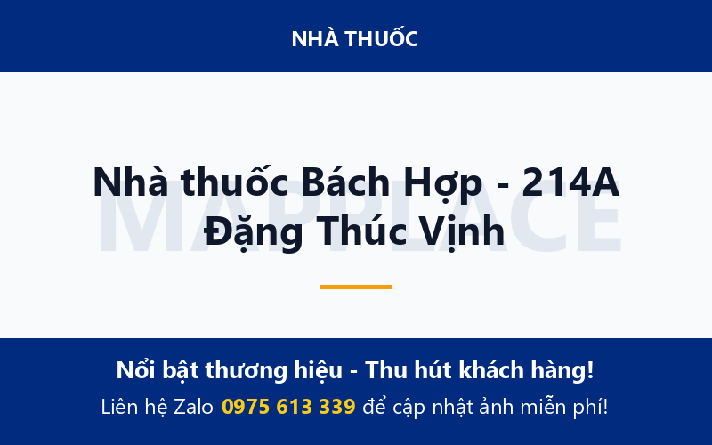 Nhà thuốc Bách Hợp - 214A Đặng Thúc Vịnh