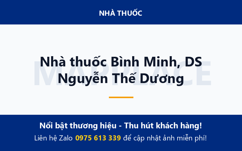 Nhà thuốc Bình Minh, DS Nguyễn Thế Dương