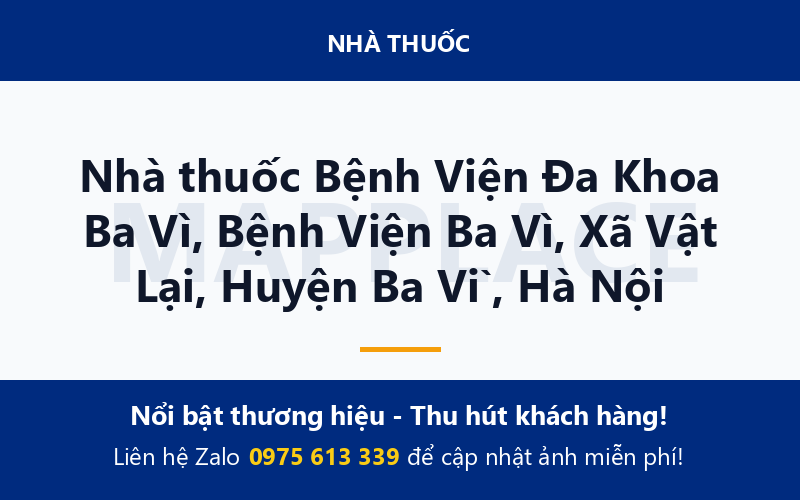 Nhà thuốc Bệnh Viện Đa Khoa Ba Vì, Bệnh Viện Ba Vì, Xã Vật Lại, Huyện Ba Vì, Hà Nội