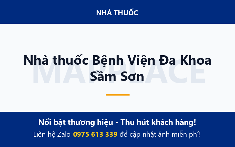 Nhà thuốc Bệnh Viện Đa Khoa Sầm Sơn