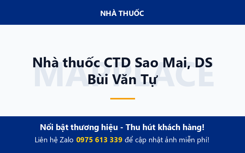 Nhà thuốc CTD Sao Mai, DS Bùi Văn Tự