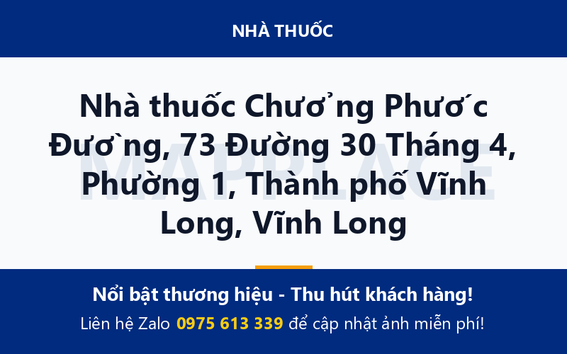 Nhà thuốc Chưởng Phước Đường, 73 Đường 30 Tháng 4, Phường 1, Thành phố Vĩnh Long, Vĩnh Long