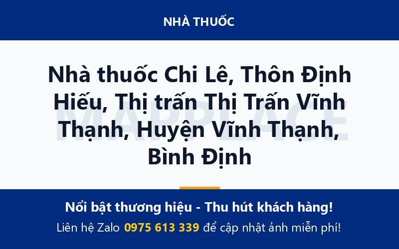 Nhà thuốc Chi Lê, Thôn Định Hiếu, Thị trấn Thị Trấn Vĩnh Thạnh, Huyện Vĩnh Thạnh, Bình Định