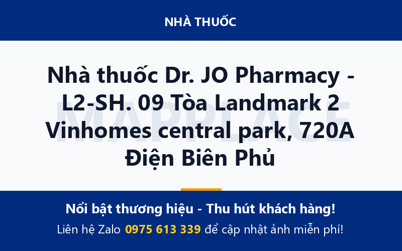 Nhà thuốc Dr. JO Pharmacy - L2-SH. 09 Tòa Landmark 2 Vinhomes central park, 720A Điện Biên Phủ