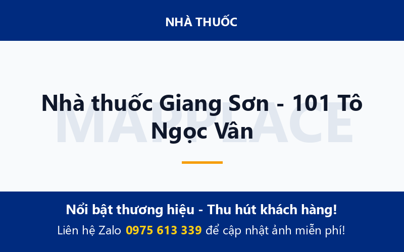 Nhà thuốc Giang Sơn - 101 Tô Ngọc Vân