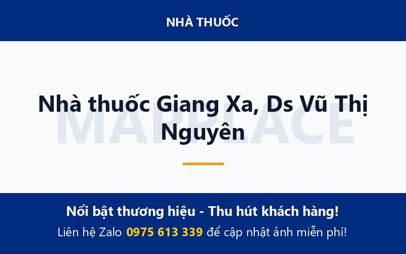 Nhà thuốc Giang Xa, Ds Vũ Thị Nguyên