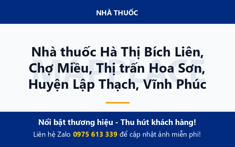 Nhà thuốc Hà Thị Bích Liên, Chợ Miều, Thị trấn Hoa Sơn, Huyện Lập Thạch, Vĩnh Phúc