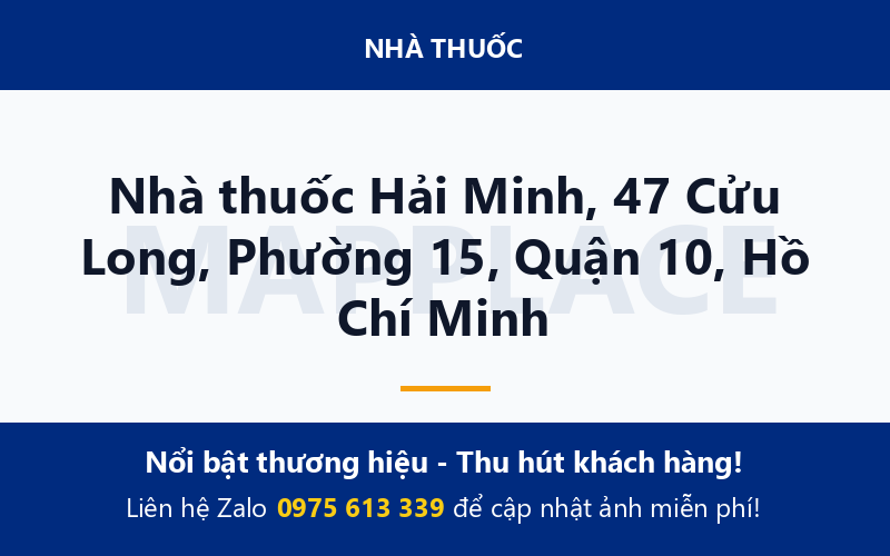 Nhà thuốc Hải Minh, 47 Cửu Long, Phường 15, Quận 10, Hồ Chí Minh
