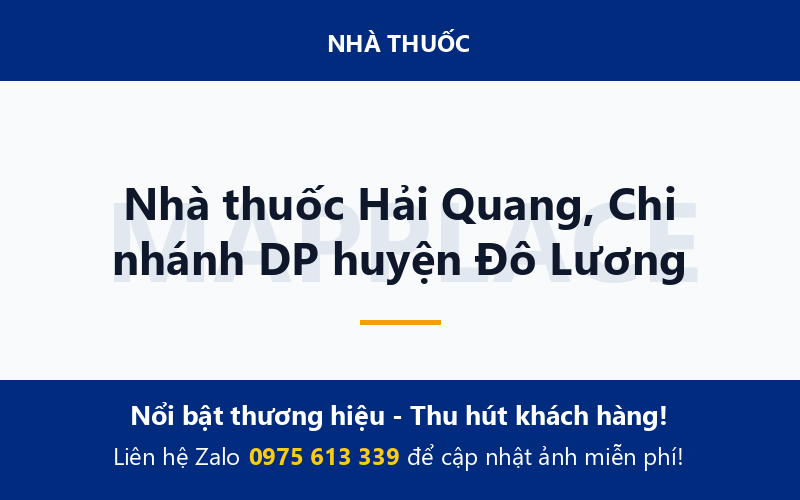 Nhà thuốc Hải Quang, Chi nhánh DP huyện Đô Lương