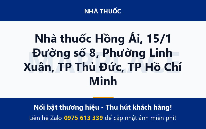 Nhà thuốc Hồng Ái, 15/1 Đường số 8, Phường Linh Xuân, TP Thủ Đức, TP Hồ Chí Minh