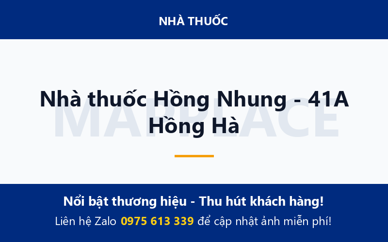 Nhà thuốc Hồng Nhung - 41A Hồng Hà