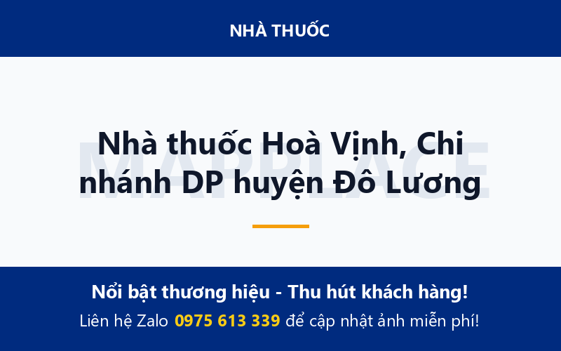 Nhà thuốc Hoà Vịnh, Chi nhánh DP huyện Đô Lương